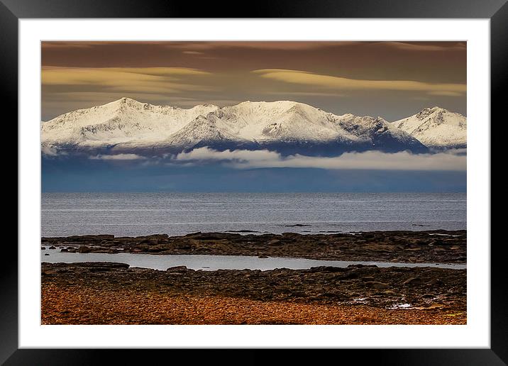 Across the Sea to  Arran Framed Mounted Print by Peter Stuart