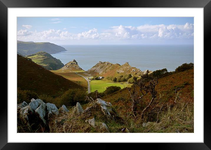 The Valley of Rocks, Lynton, North Devon  Framed Mounted Print by graham young