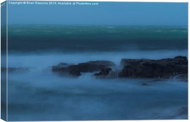 Rocks off Godrevy Beach Canvas Print by Brian Roscorla