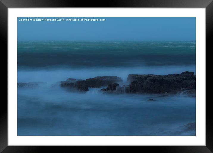 Rocks off Godrevy Beach Framed Mounted Print by Brian Roscorla