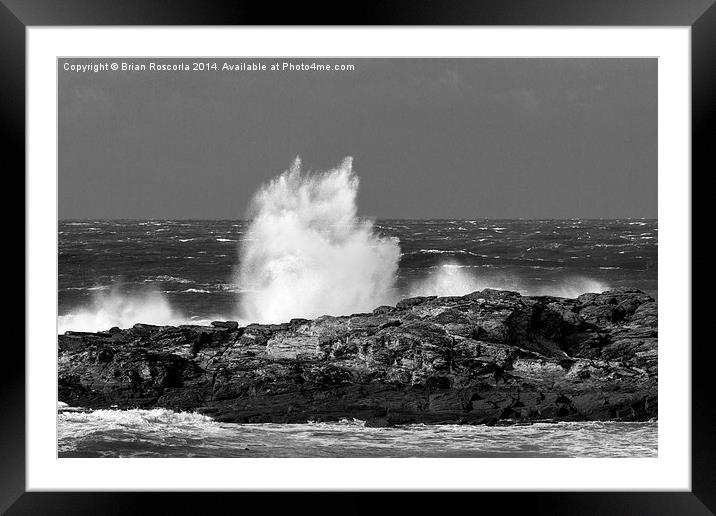 North Coast Storms Framed Mounted Print by Brian Roscorla