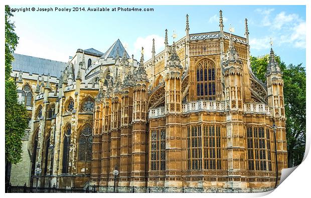  Westminster Abbey Print by Joseph Pooley