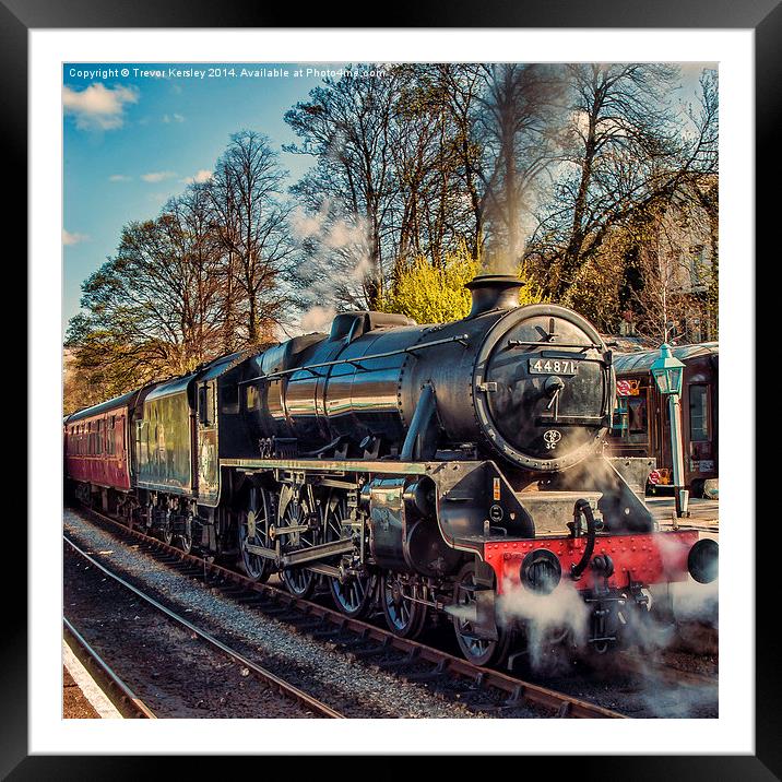 Steam on the Rails Framed Mounted Print by Trevor Kersley RIP