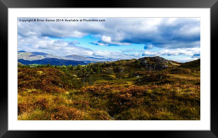  View from Holme Fell Summit Framed Mounted Print by Brian Garner