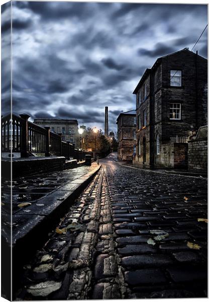  Saltaire at Dawn Canvas Print by Andrew Holland