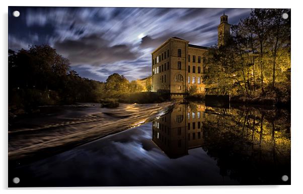  New Mill, Saltaire Acrylic by Andrew Holland