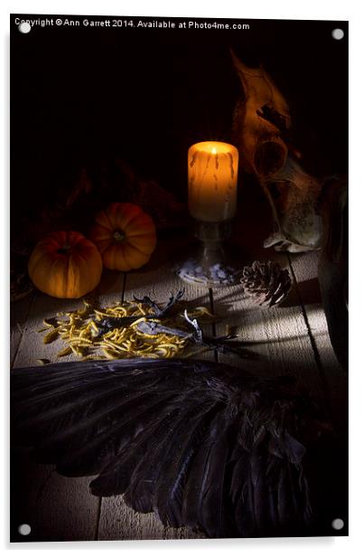 Halloween is Coming 2 Acrylic by Ann Garrett