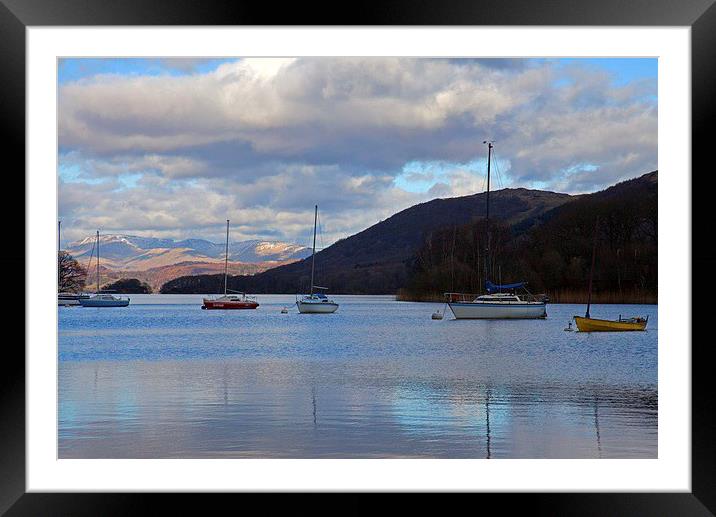  Boats on Coniston water, Lake Diastrict Framed Mounted Print by Stephen Prosser