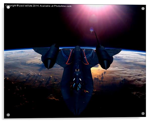 Lockheed SR71 Blackbird Acrylic by paul willats