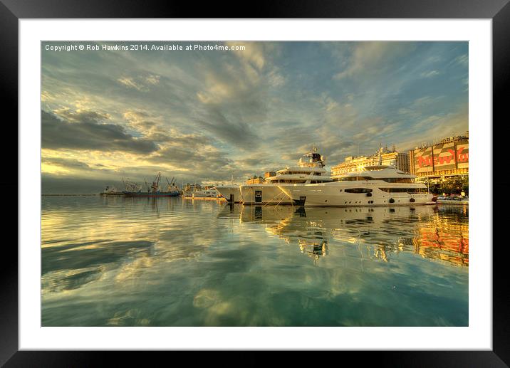  Rijeka Yachts  Framed Mounted Print by Rob Hawkins