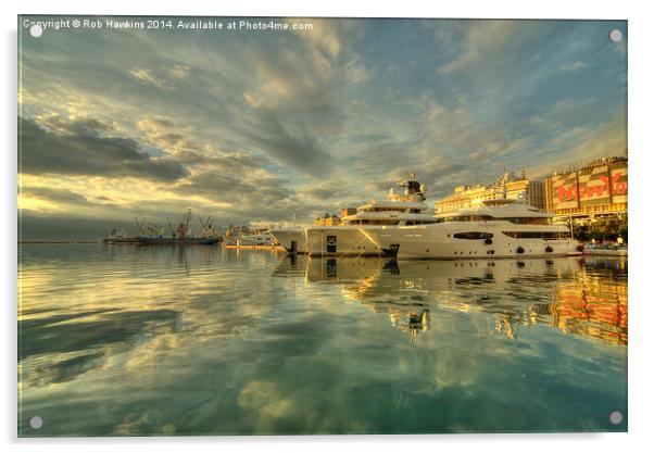  Rijeka Yachts  Acrylic by Rob Hawkins
