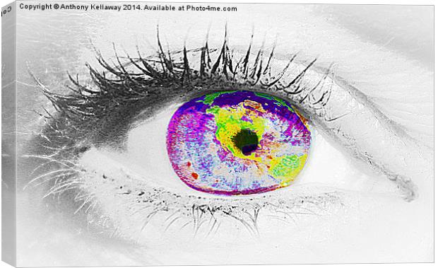 HUMAN EYE LOOKING AT THE WORLD Canvas Print by Anthony Kellaway