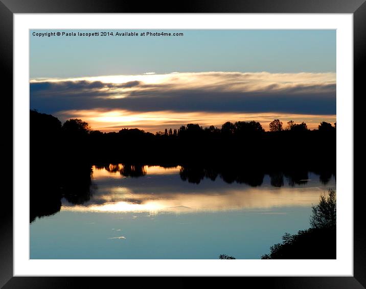  Sunrise on the Arno river, Pisa, Tuscany (IT) Framed Mounted Print by Paola Iacopetti