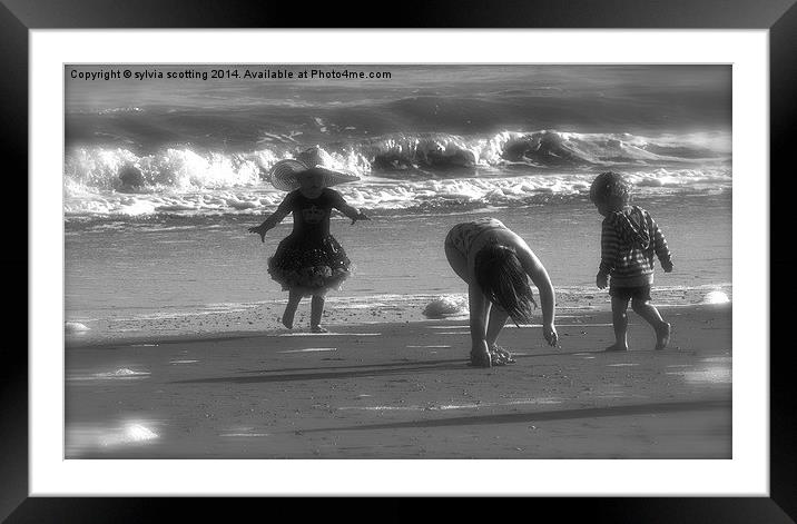  Fun On The Beach Framed Mounted Print by sylvia scotting
