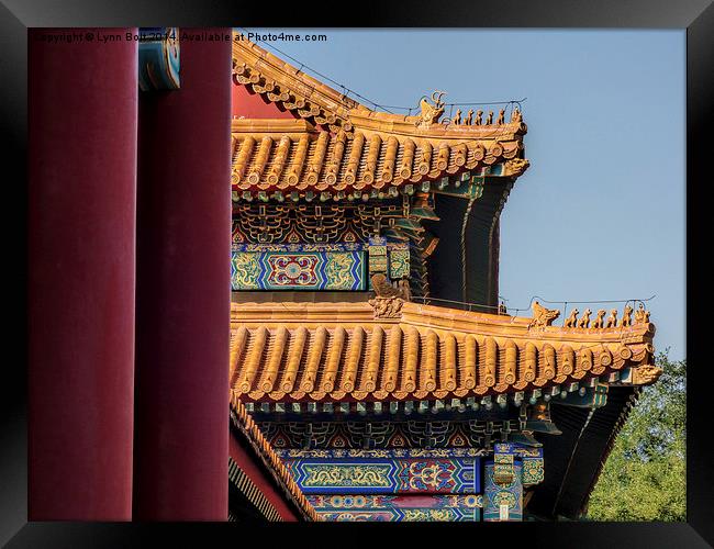  Chinese Roofs Framed Print by Lynn Bolt