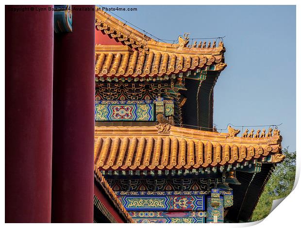  Chinese Roofs Print by Lynn Bolt