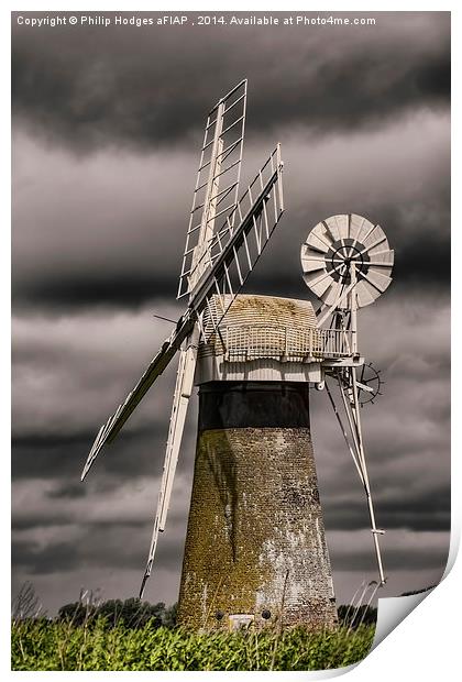Norfolk Windmill  Print by Philip Hodges aFIAP ,
