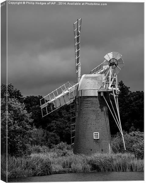 Norfolk Windmill 2 Canvas Print by Philip Hodges aFIAP ,