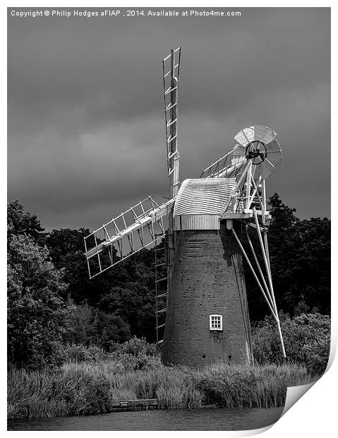  Norfolk Windmill 2 Print by Philip Hodges aFIAP ,