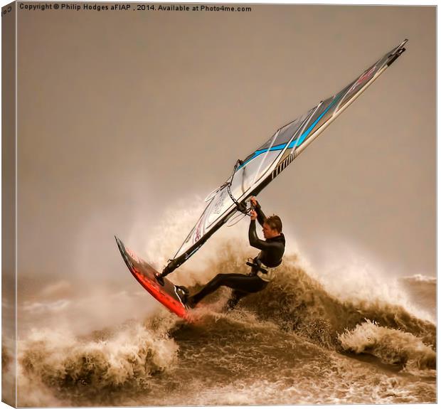 Windsurfing the Storm  Canvas Print by Philip Hodges aFIAP ,