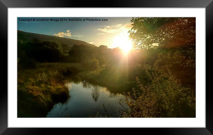  Sunset Over River Colne Framed Mounted Print by Jonathan Wragg