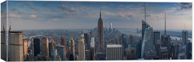  New York from the "Top of the Rock" Canvas Print by Roberto Bettacchi