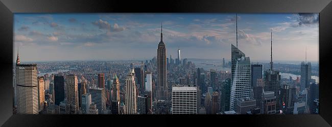  New York from the "Top of the Rock" Framed Print by Roberto Bettacchi