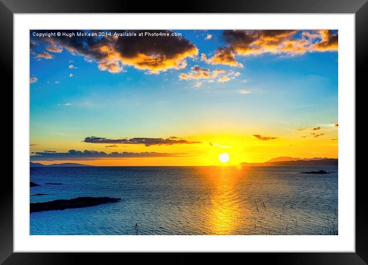 Sunset, Piont of Sleat, Skye, (HMcK 20140626) Framed Mounted Print by Hugh McKean