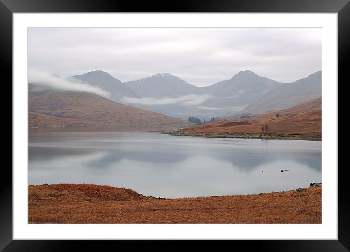 Loch Arklet and the Arrochar Alps Framed Mounted Print by Maria Gaellman
