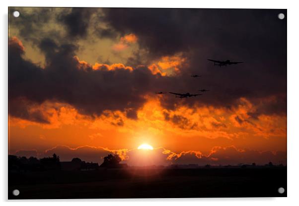 Sunset Fly By  Acrylic by J Biggadike