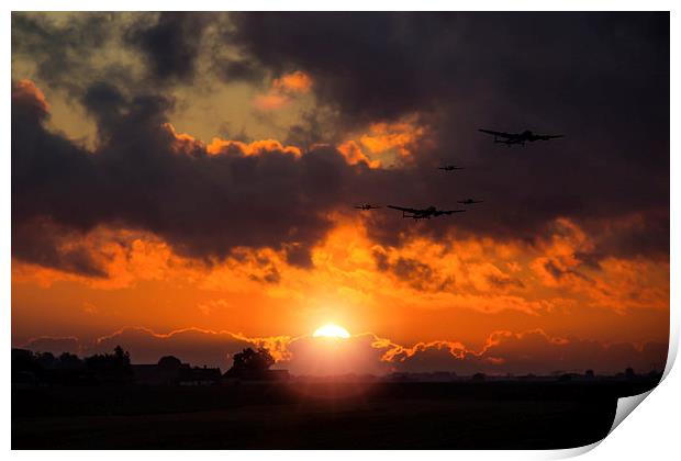 Sunset Fly By  Print by J Biggadike