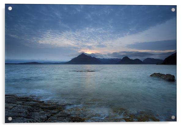Isle of Skye Sunset Acrylic by Maria Gaellman