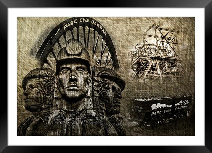 Welsh Mining Heritage Framed Mounted Print by Steve Purnell