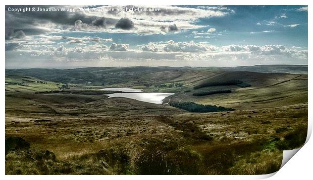  Fantastic View of Lancashire from the Pennine Way Print by Jonathan Wragg