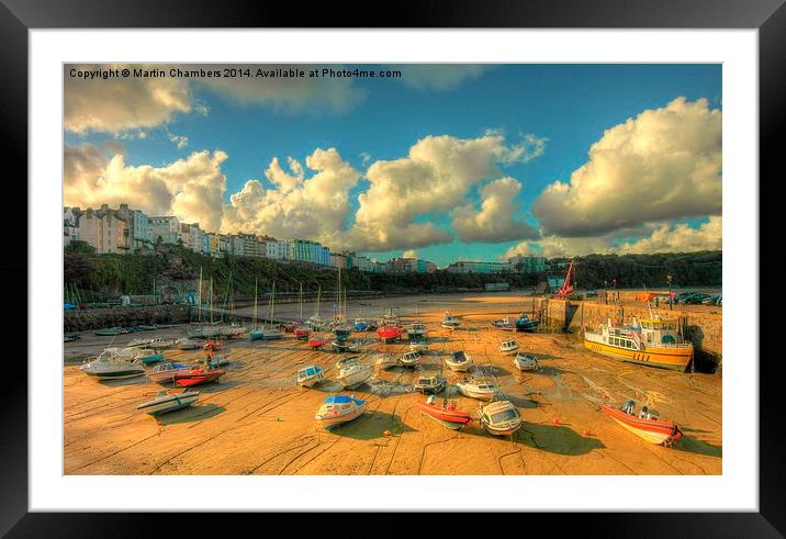  Tenby Harbour Framed Mounted Print by Martin Chambers
