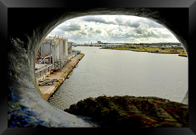  Dockland, through the” eye of a needle” Framed Print by Frank Irwin