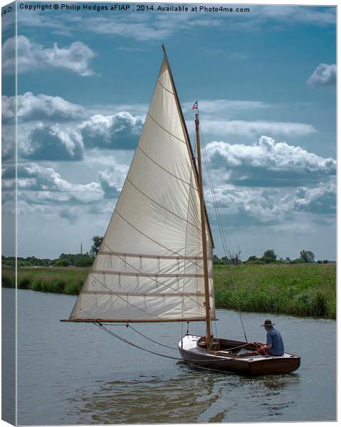  A Man and His Boat as one.  Canvas Print by Philip Hodges aFIAP ,