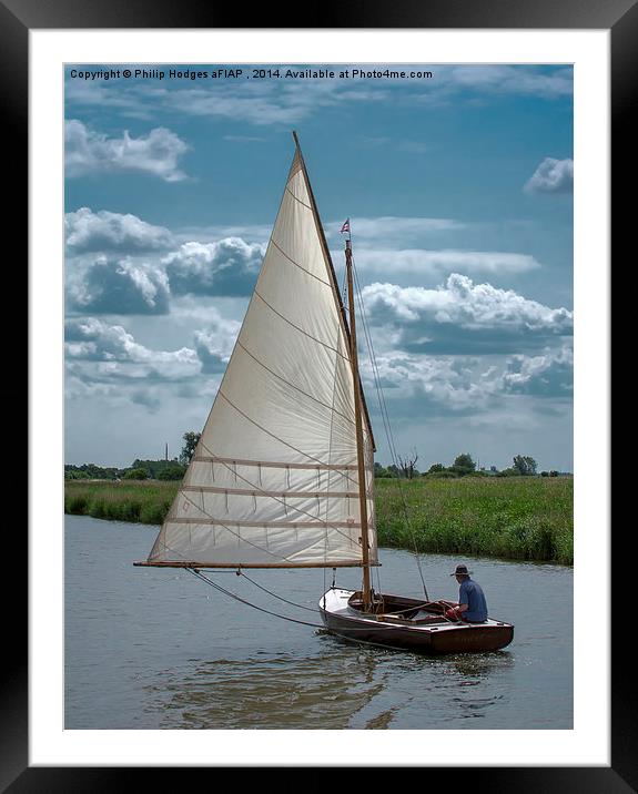 A Man and His Boat as one.  Framed Mounted Print by Philip Hodges aFIAP ,