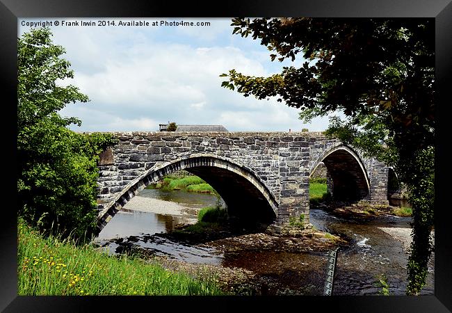  Famous bridge at Llanrwst, North Wales Framed Print by Frank Irwin