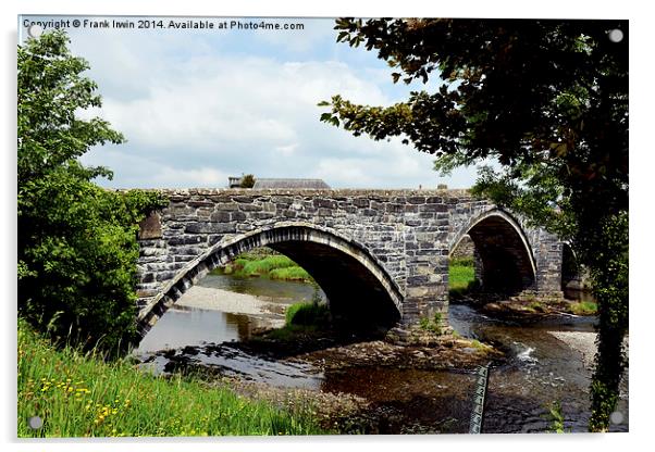  Famous bridge at Llanrwst, North Wales Acrylic by Frank Irwin
