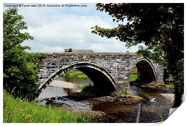  Famous bridge at Llanrwst, North Wales Print by Frank Irwin