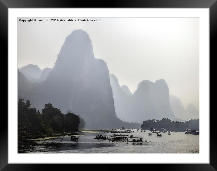  The Li River China Framed Mounted Print by Lynn Bolt