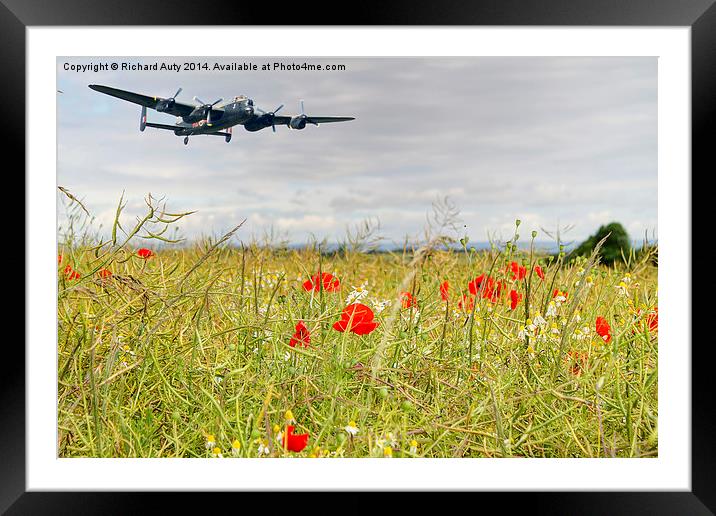  Lancaster Bomber Framed Mounted Print by Richard Auty