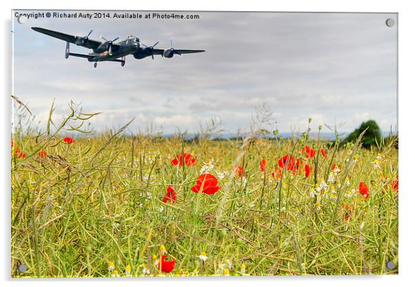  Lancaster Bomber Acrylic by Richard Auty