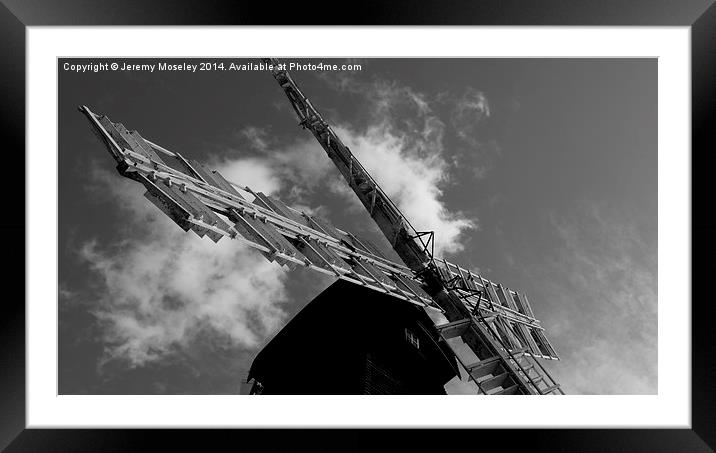 Windmill in the sky Framed Mounted Print by Jeremy Moseley