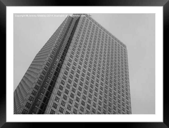 Canary Wharf Framed Mounted Print by Jeremy Moseley