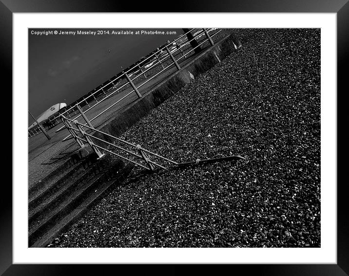 Steps, Brighton Beach.  Framed Mounted Print by Jeremy Moseley