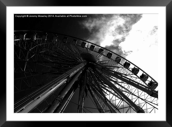 The Brighton Wheel.  Framed Mounted Print by Jeremy Moseley