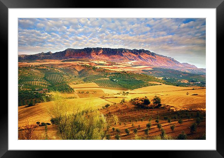 Spanish vista of the El Torcal Mountains  Framed Mounted Print by Mal Bray