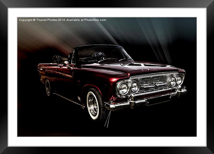  convertible Ford Zodiac Framed Mounted Print by Thanet Photos